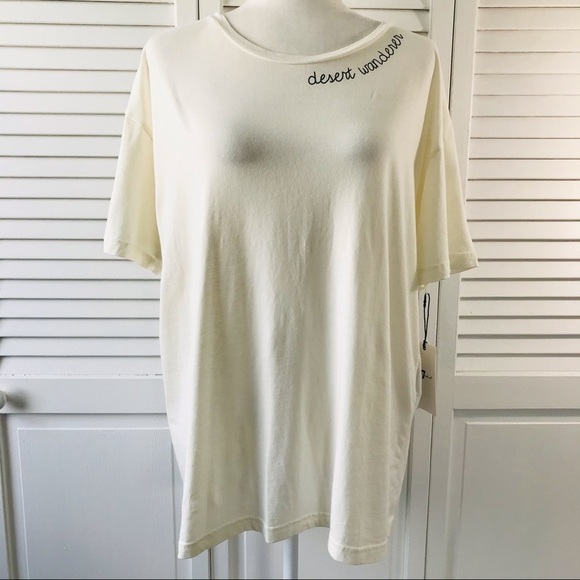 7 FOR ALL MANKIND Cream Shirt Size Large - Picture 1 of 10